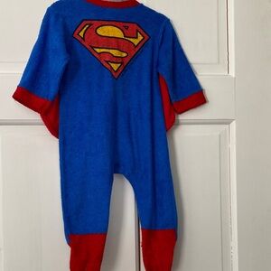 Superman Kids Footie Pajamas - Blue and Red